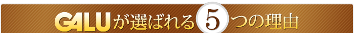 GALUが選ばれる5つの理由